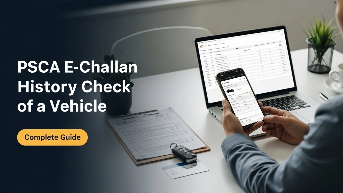 PSCA E-Challan History Check of a Vehicle